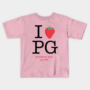 I Strawberry PG-Black Font Kids T-Shirt